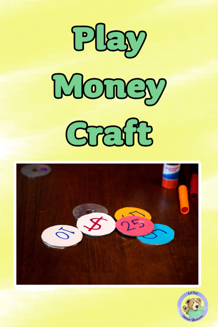 In this play money craft, we use metal washers and colored paper to create pretend money that can be used to teach kids of their own value in God.